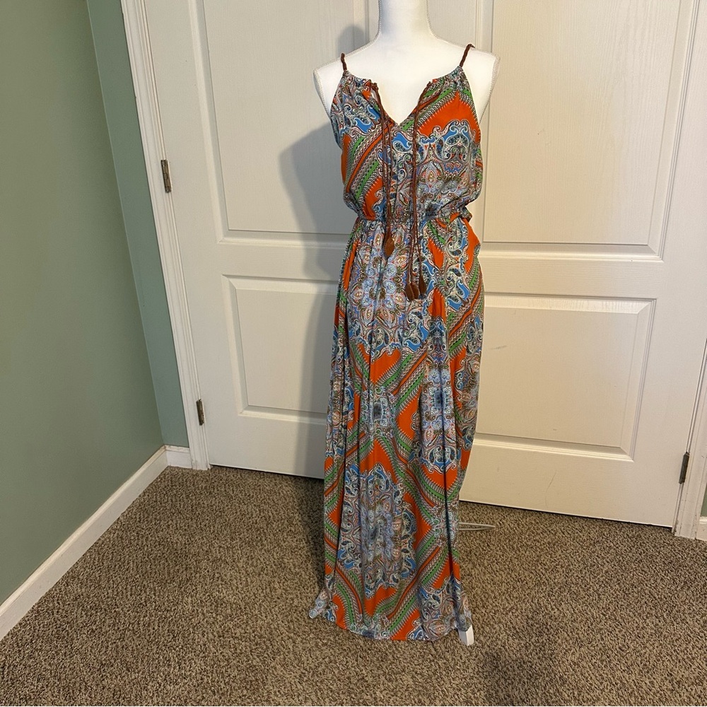 Boohoo Paisley Boho Y2K Festival Maxi Dress – Size Medium